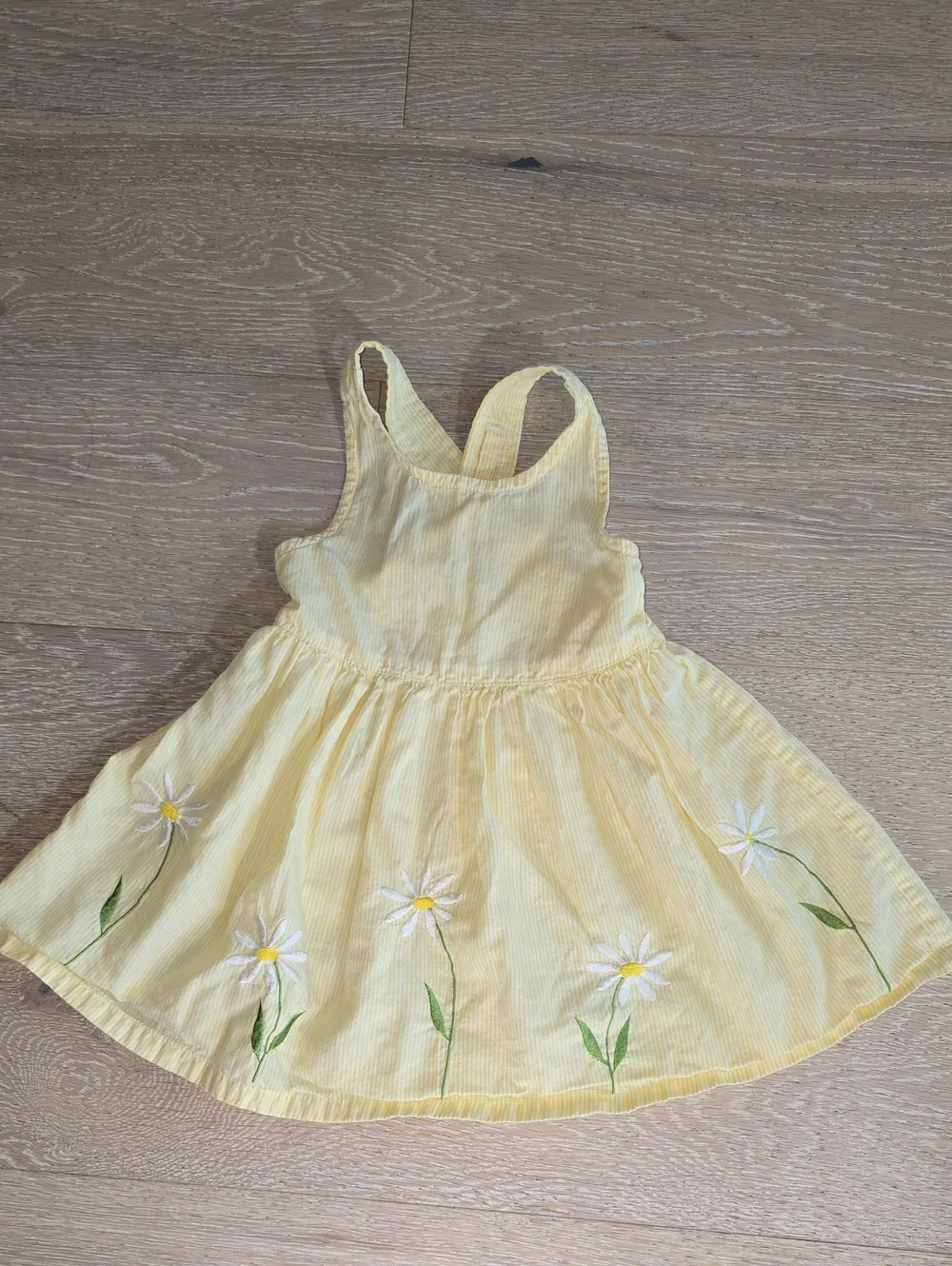 GAP Yellow Daisy Embroidered Sundress with Bloomers 12-18 Mos.